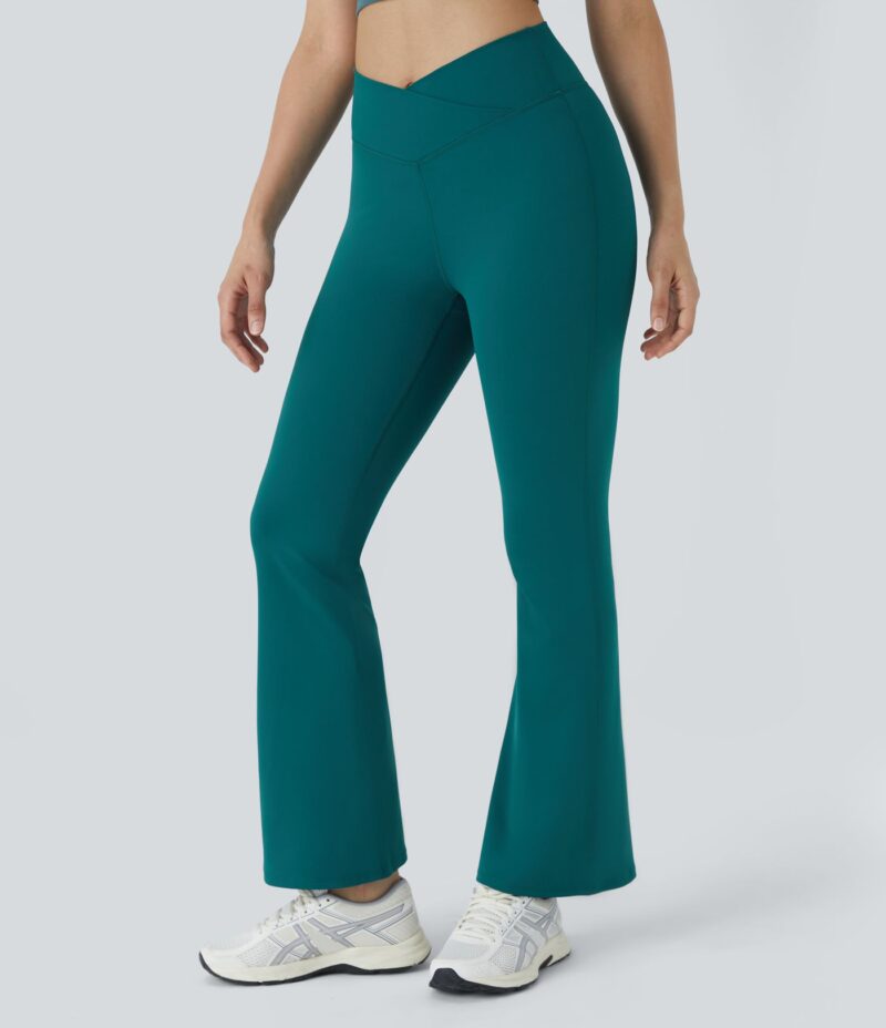 Leggings yoga acampanado cruzado tiro alto - Image 2