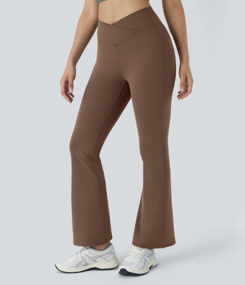 Leggings yoga acampanado cruzado tiro alto - Image 3