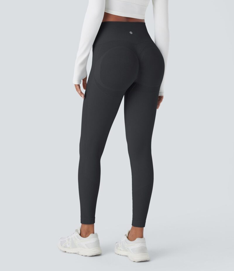 Leggings yoga tiro alto control abdomen realce glúteo 7/8 sin costura - Image 2