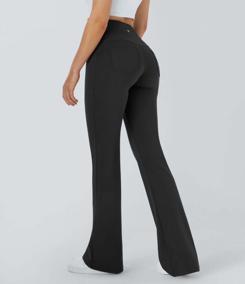 Leggings de yoga acampanados de tiro alto con bolsillos - Image 2