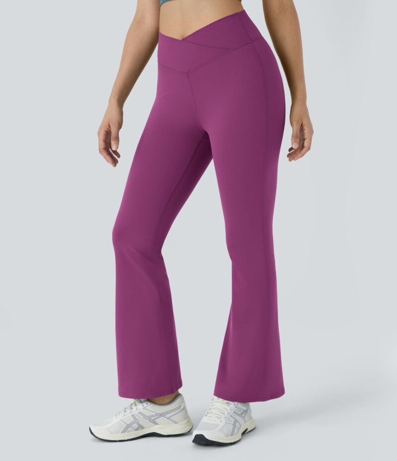 Leggings yoga acampanado cruzado tiro alto - Image 7