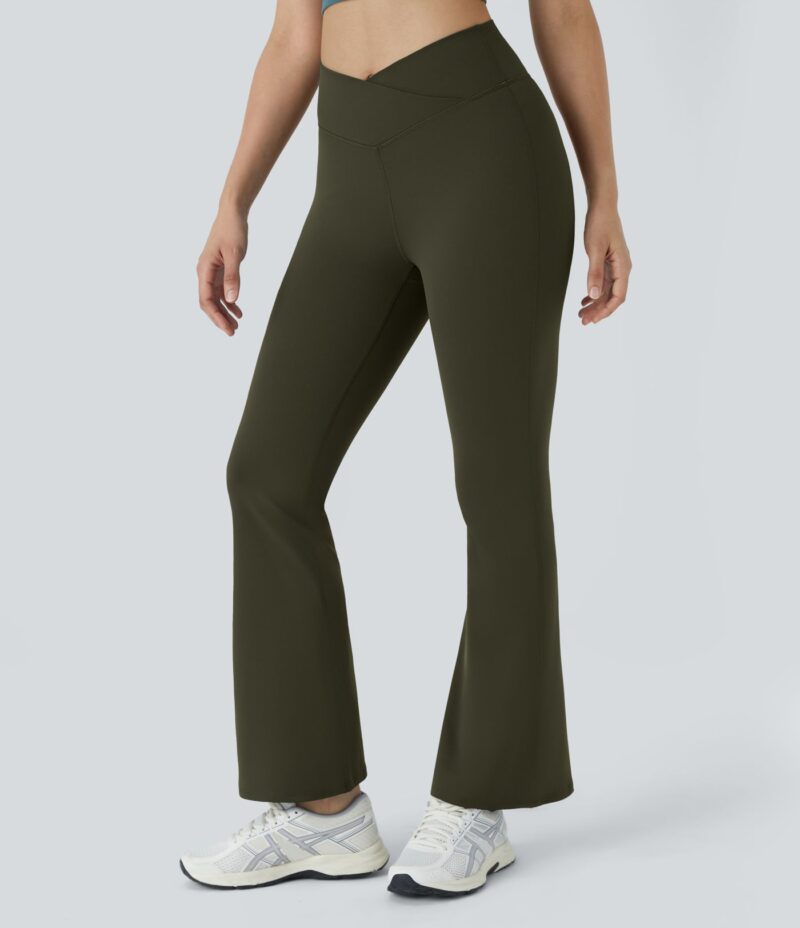Leggings yoga acampanado cruzado tiro alto - Image 9