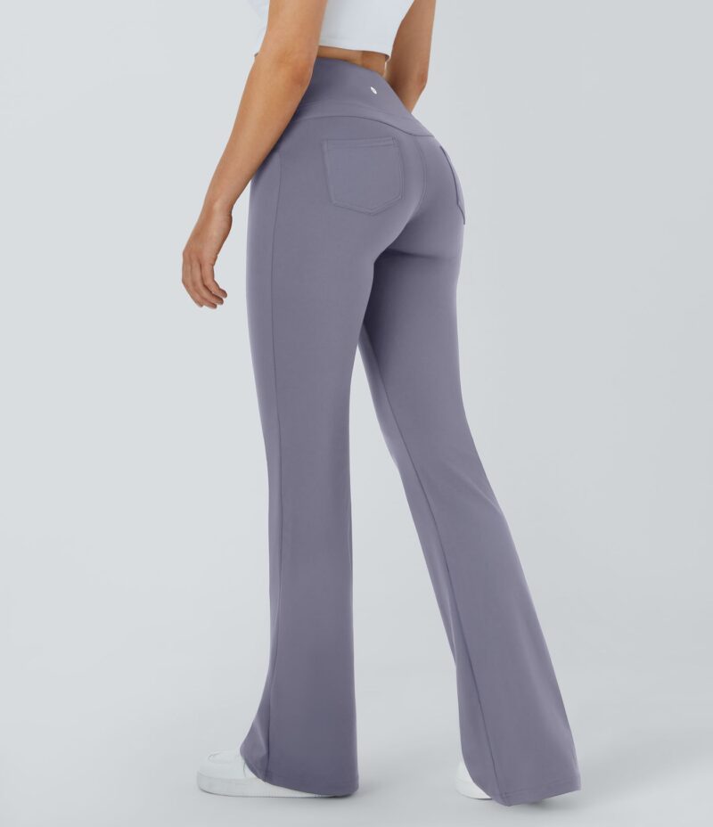 Leggings de yoga acampanados de tiro alto con bolsillos - Image 8