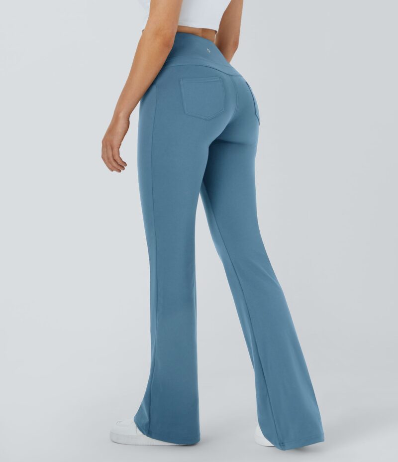 Leggings de yoga acampanados de tiro alto con bolsillos - Image 9
