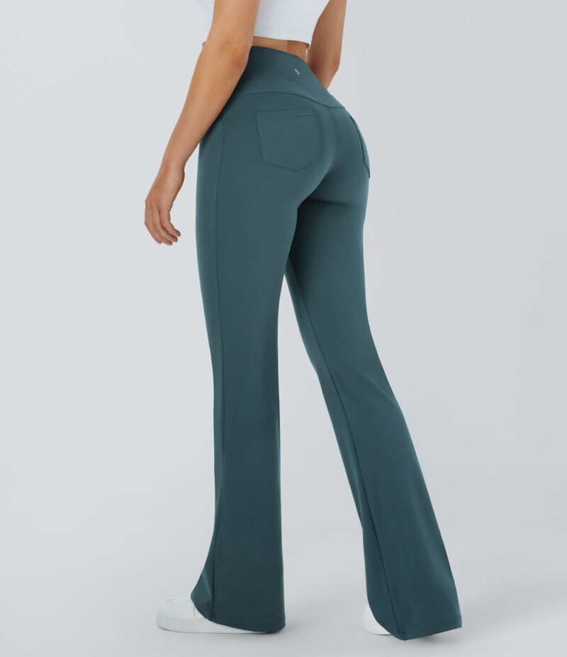 Leggings de yoga acampanados de tiro alto con bolsillos - Image 10