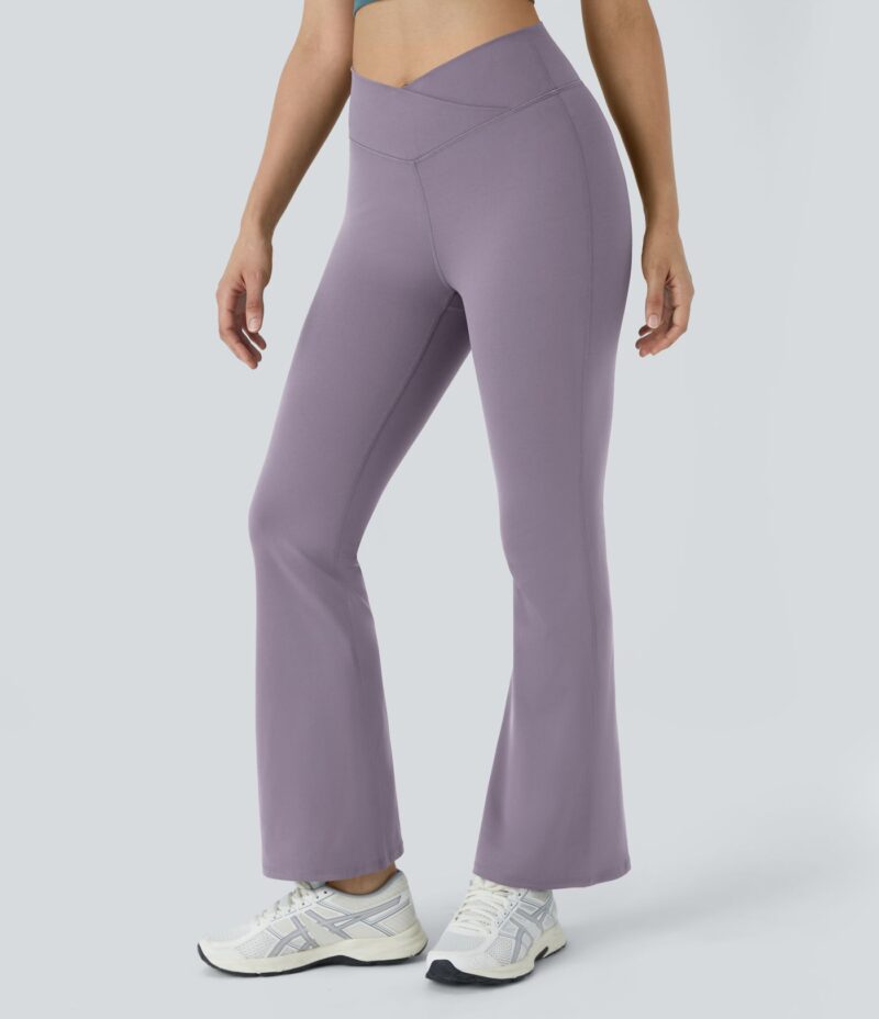 Leggings yoga acampanado cruzado tiro alto - Image 13