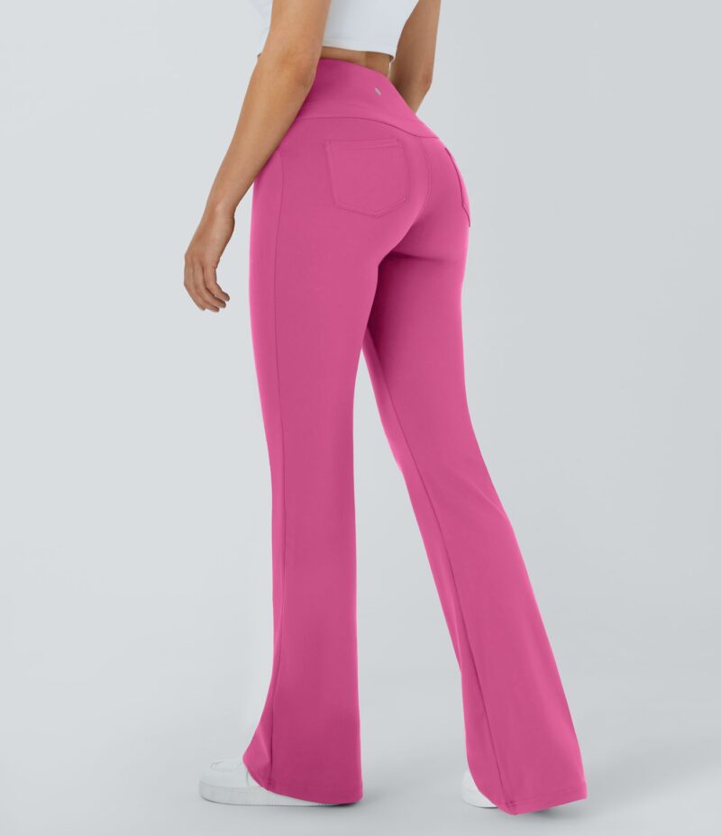 Leggings de yoga acampanados de tiro alto con bolsillos - Image 11
