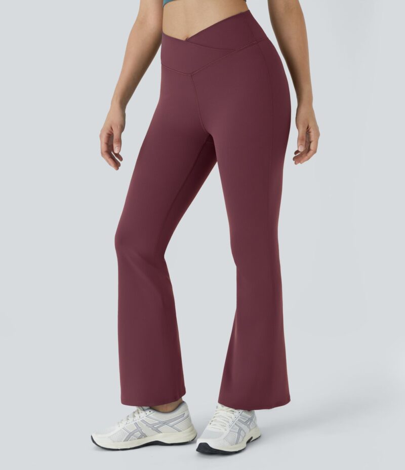 Leggings yoga acampanado cruzado tiro alto - Image 15