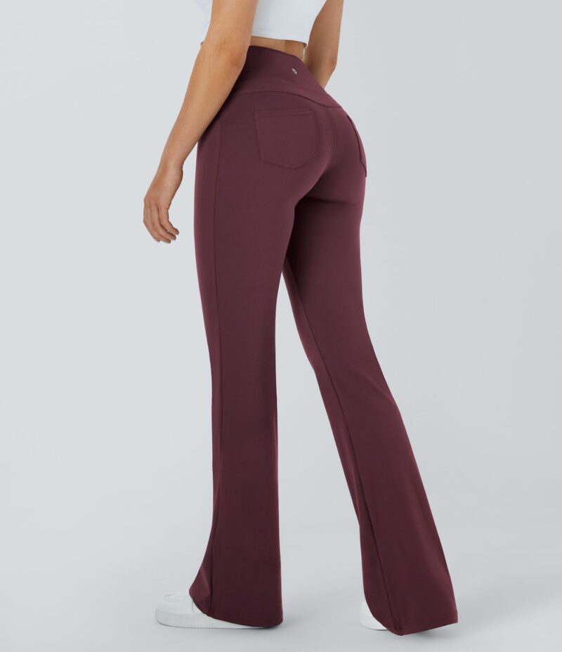 Leggings de yoga acampanados de tiro alto con bolsillos - Image 12