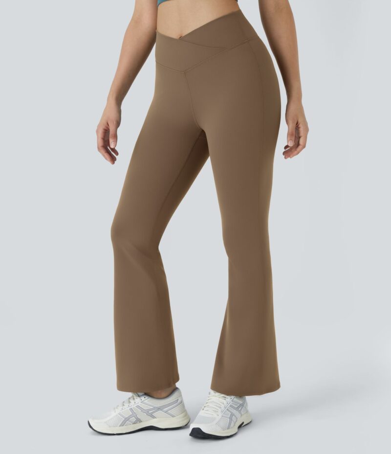 Leggings yoga acampanado cruzado tiro alto - Image 16