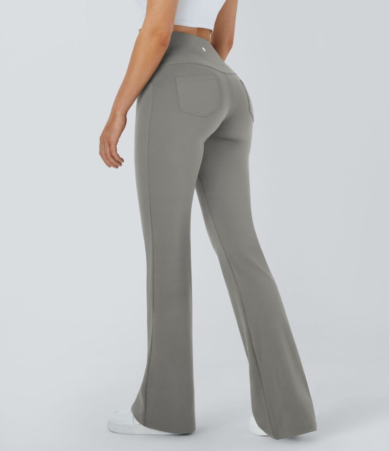 Leggings de yoga acampanados de tiro alto con bolsillos - Image 14