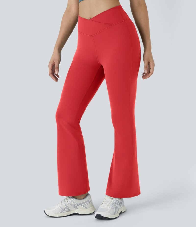 Leggings yoga acampanado cruzado tiro alto - Image 18
