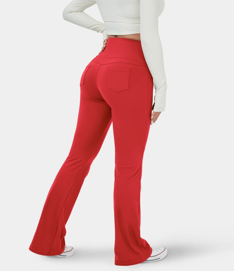 Leggings de yoga acampanados de tiro alto con bolsillos - Image 15