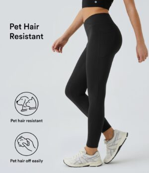 Leggings Patitoff 2.0 yoga bolsillo lateral cruzado tiro alto resistente pelo mascota