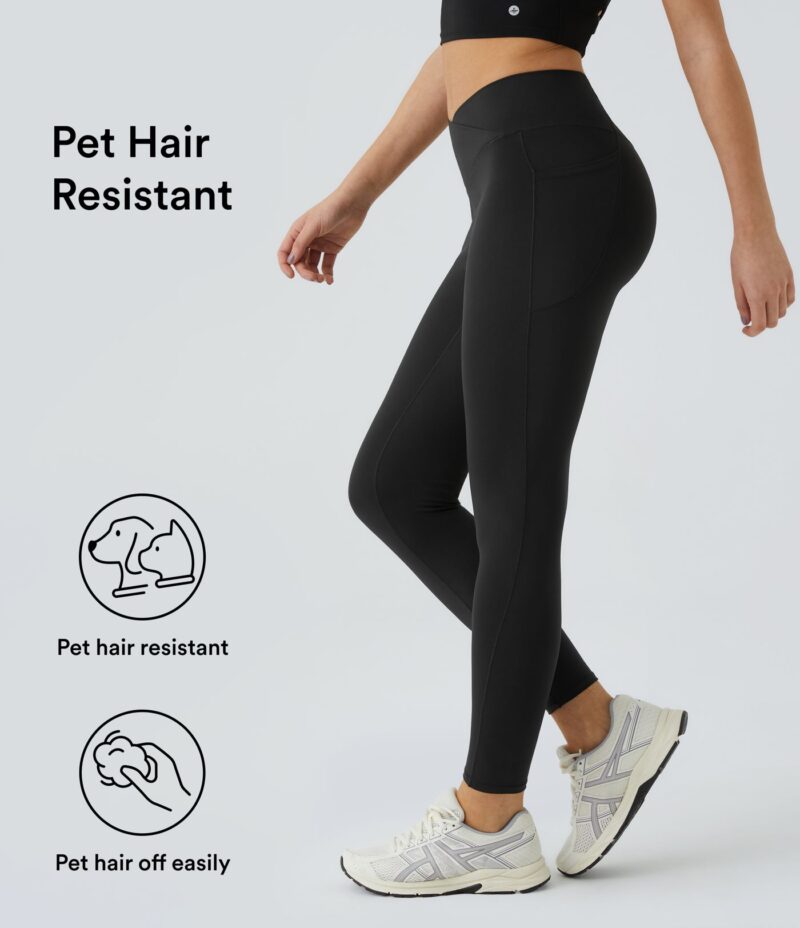 Leggings Patitoff 2.0 yoga bolsillo lateral cruzado tiro alto resistente pelo mascota