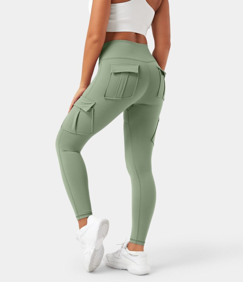 Leggings yoga ajustado bolsillo cargo tiro alto - Image 2