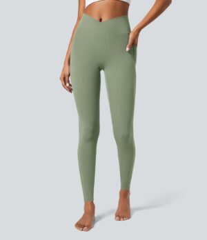Leggings Softlyzero liso bolsillo cruzado -UPF50+