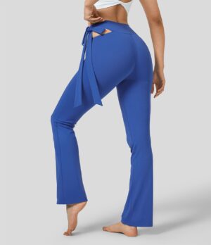 Leggings Softlyzero deportivo tiro alto abertura lazo lateral