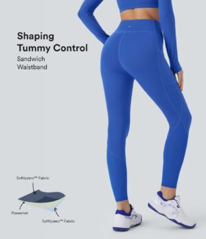 Leggings SoCinched yoga tiro alto control abdomen bolsillo lateral 7/8 UPF50+