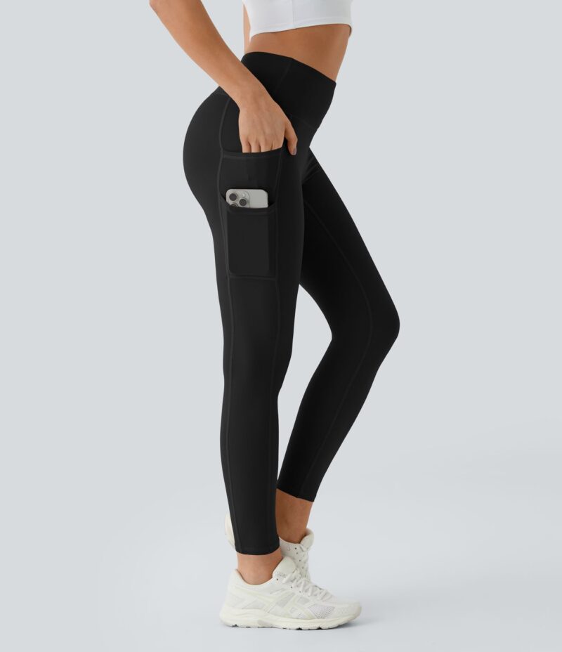 Leggings Softlyzero liso bolsillo doble tiro alto-UPF50+ - Image 2