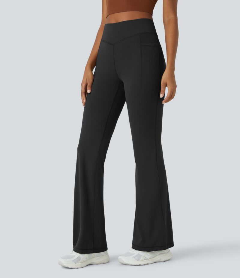 Leggings UltraSculpt acampanado longitud completa correr bolsillo lateral control abdomen tiro medio - Image 2