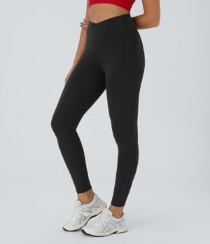 Leggings Softlyzero liso cruzado tiro alto