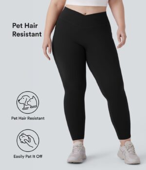 Leggings Patitoff 2.0 yoga bolsillo lateral cruzado tiro alto resistente pelo mascota talla grande