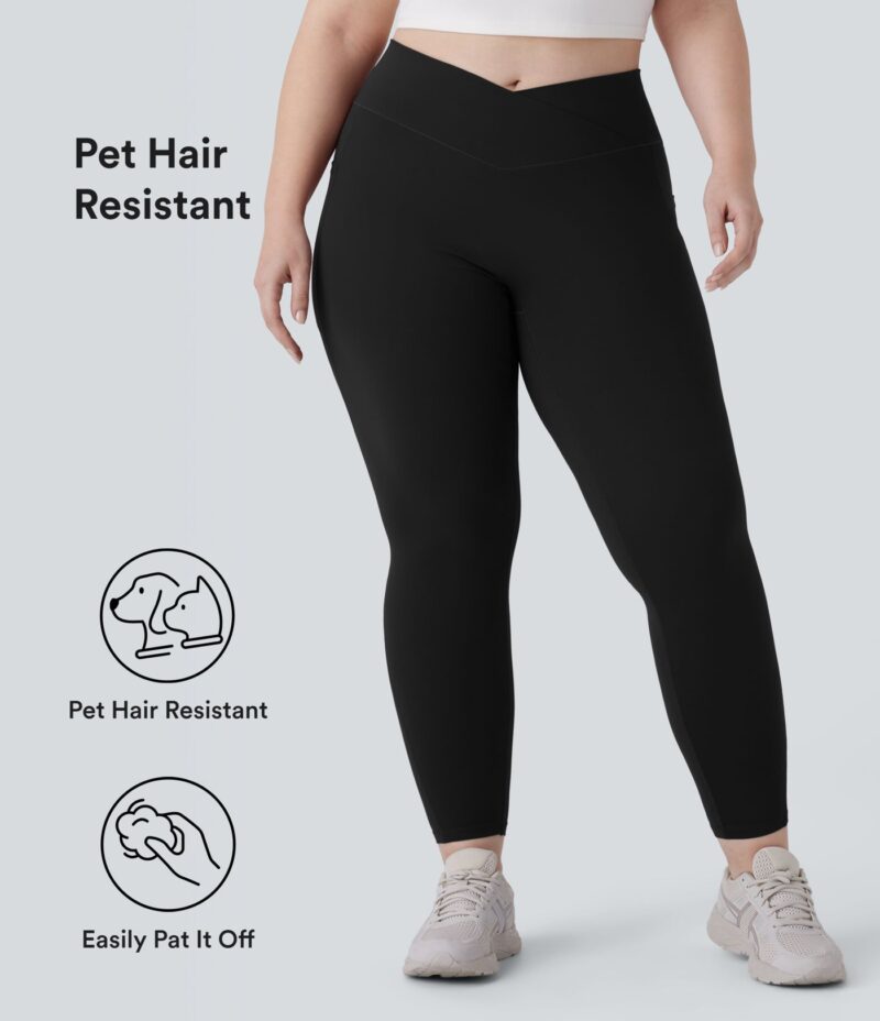 Leggings Patitoff 2.0 yoga bolsillo lateral cruzado tiro alto resistente pelo mascota talla grande
