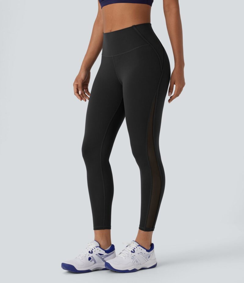 Leggings pickleball malla contrastante bolsillo trasero tiro alto - Image 2