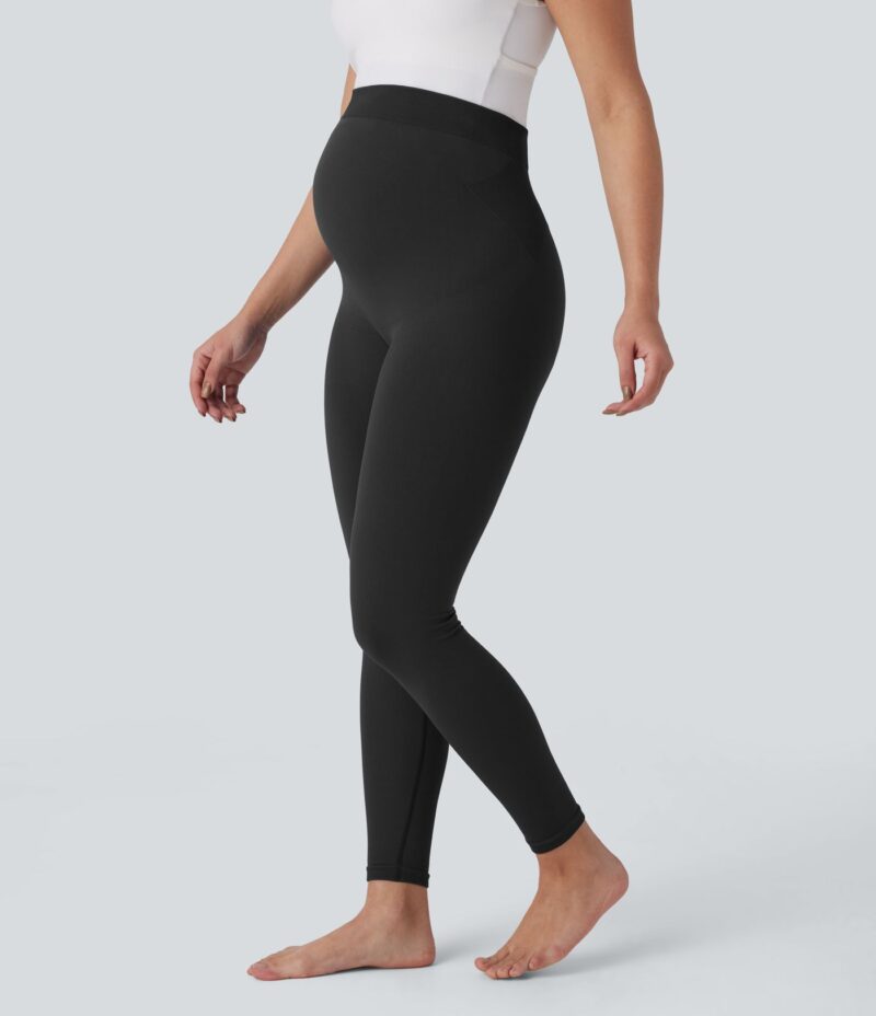 Leggings premamá yoga tiro alto fluidez sin costura 7/8 - Image 2