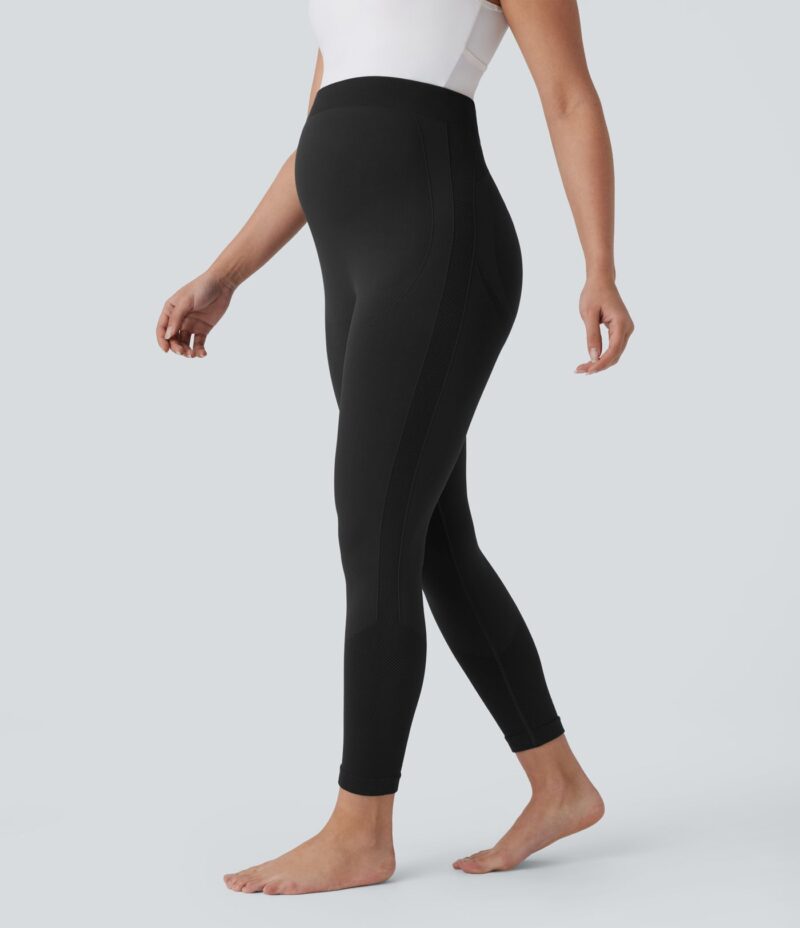 Leggings premamá yoga tiro alto fluidez sin costura 7/8 - Image 2
