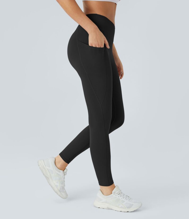 Leggings Softlyzero yoga tiro alto bolsillo lateral cruzado 7/8 - UPF50+ - Image 2