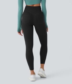 Leggings yoga Softlyzero bolsillo lateral trasero tiro súper alto 7/8