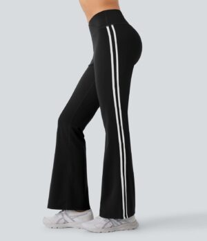 Leggings Breezeful yoga secado rápido acampanado bloque color cruzado tiro medio