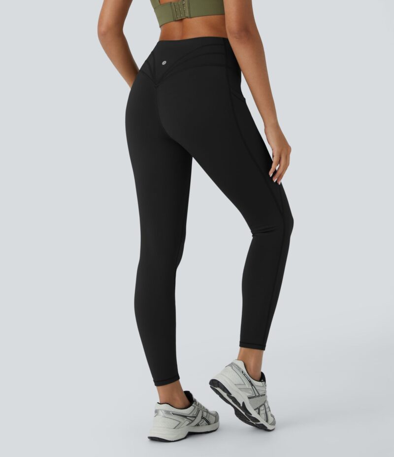 Leggings Softlyzero Plush yoga 7/8 bolsillo lateral tiro alto térmico - Image 2