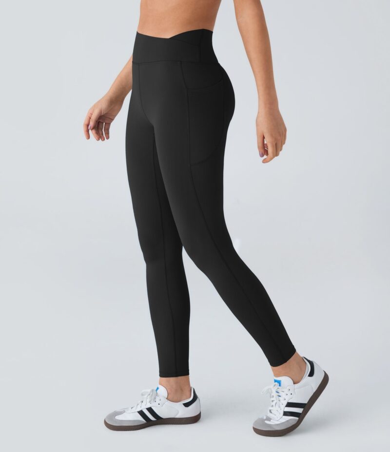 Leggings Softlyzero yoga 7/8 bolsillo cruzado lateral tiro alto UPF50+ - Image 2