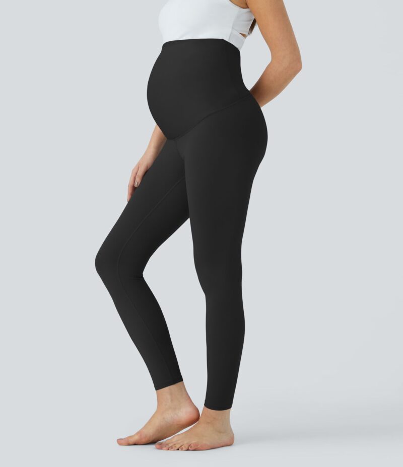 Leggings premamá Softlyzero™ yoga tiro superalto 7/8 pulgada-UPF50+ - Image 2