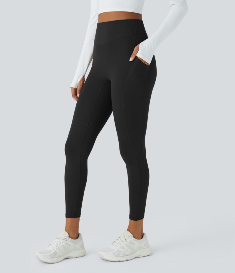 Leggings Softlyzero yoga tiro alto bolsillo lateral 7/8 pulgada-UPF 50+ - Image 2