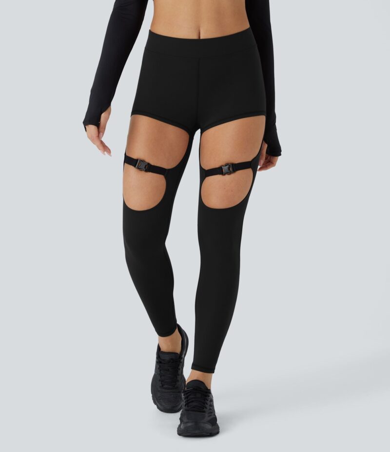 Leggings yoga UltraSculpt tiro medio hebilla ajustable corte 7/8 - Image 2