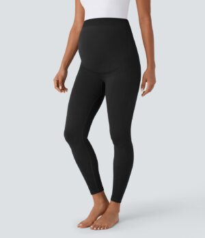 Leggings premamá yoga tiro alto fluidez sin costura 7/8