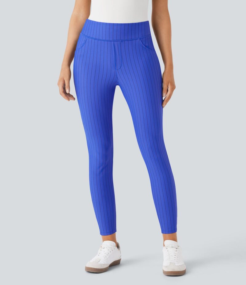 Leggings oficina tacto fresco tiro alto bolsillo lateral raya 7/8 - Image 2