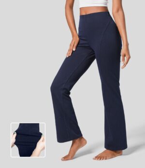 Leggings Flex Denim mezclilla elástico bolsillo lateral trasero tiro medio