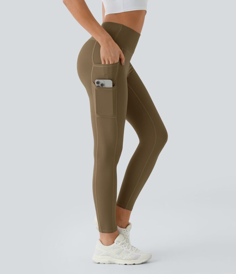 Leggings Softlyzero liso bolsillo doble tiro alto-UPF50+ - Image 3