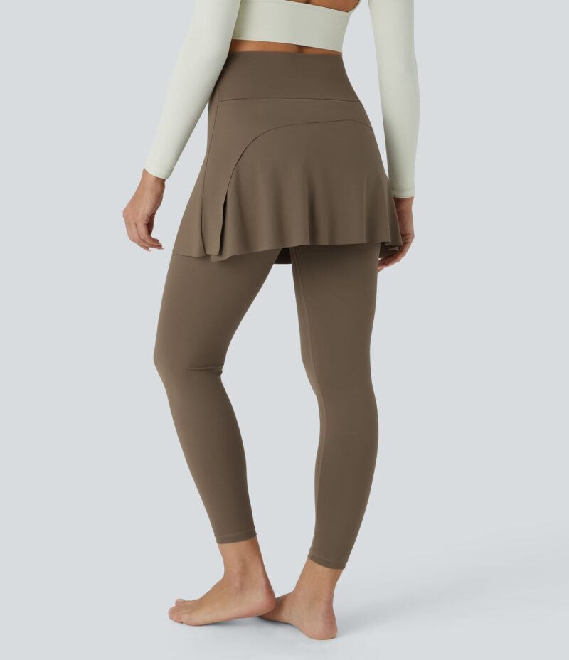 Leggings yoga 2 en 1 tiro alto abertura corte 7/8 - Image 2