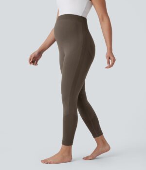 Leggings premamá yoga tiro alto fluidez sin costura 7/8
