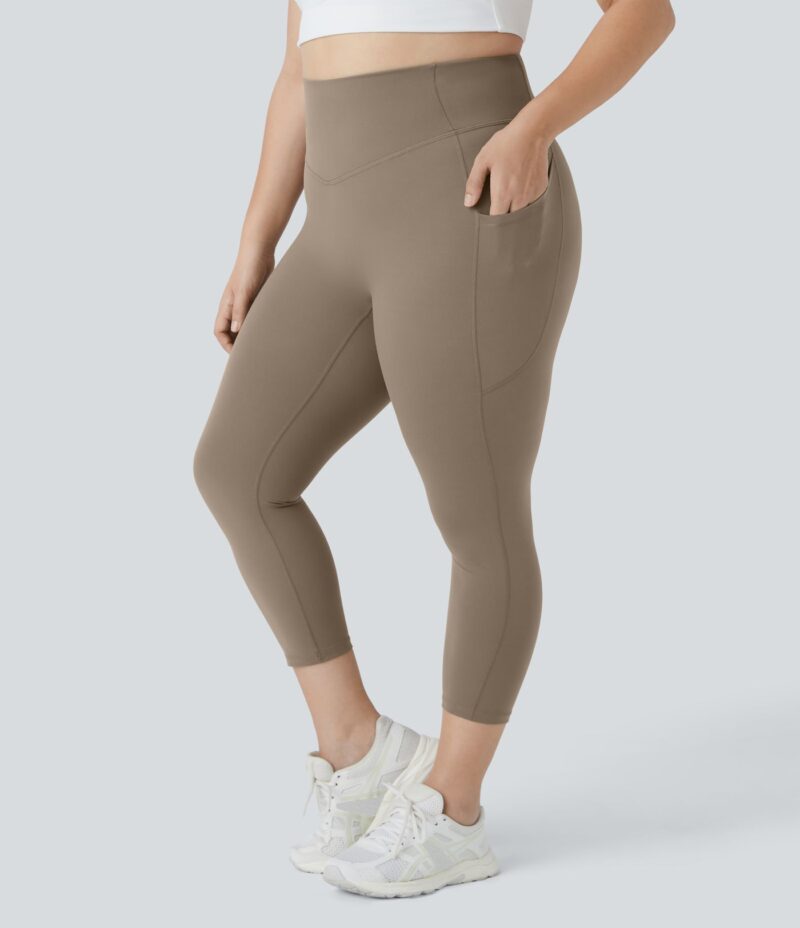 UltraSculpt Leggings capri de entrenamiento con cintura alta y bolsillo lateral de talla grande - Image 2