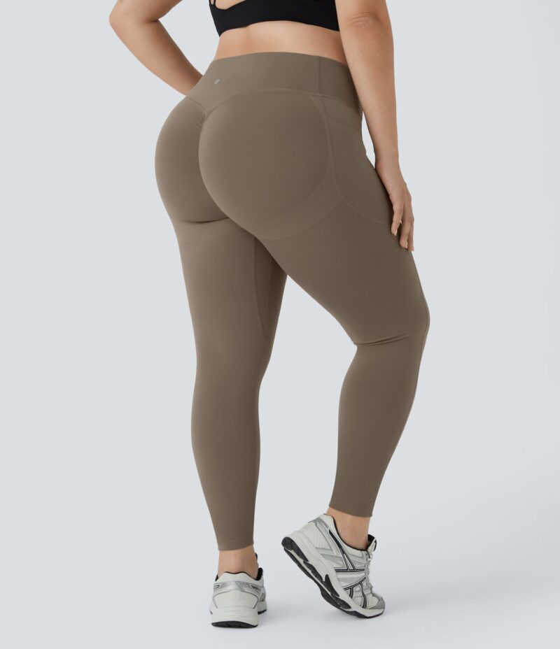 Leggings SoCinched UltraSculpt moldeador tiro alto realce glúteo bolsillo lateral talla grande