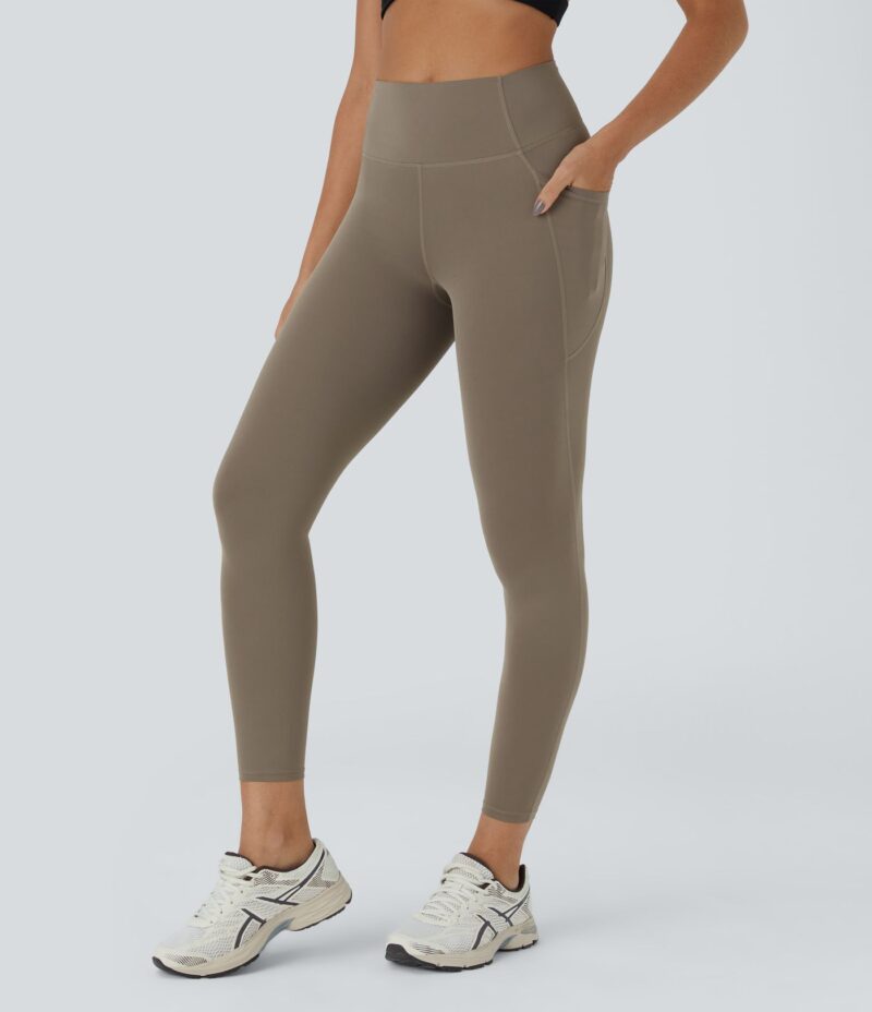 Leggings SoCinched entrenamiento tiro alto control abdomen bolsillo lateral 7/8 - Image 2