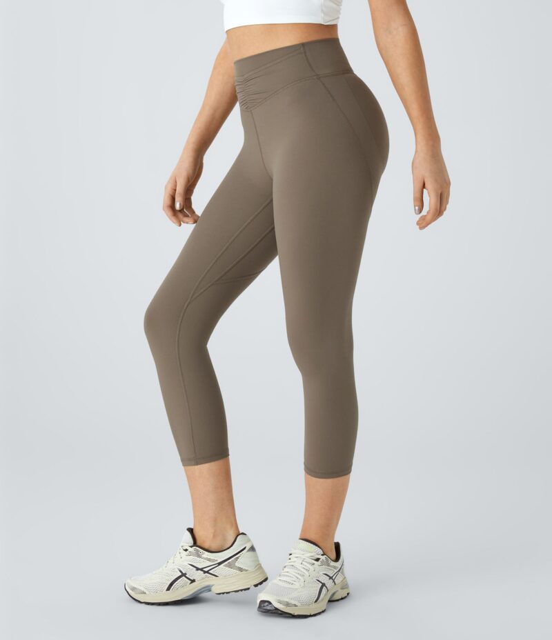 Leggings capri UltraSculpt entrenamiento levantamiento glúteo fruncido bolsillo delantero tiro alto - Image 2