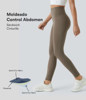 Leggings SoCinched UltraSculpt entrenamiento control abdomen bolsillo lateral tiro alto